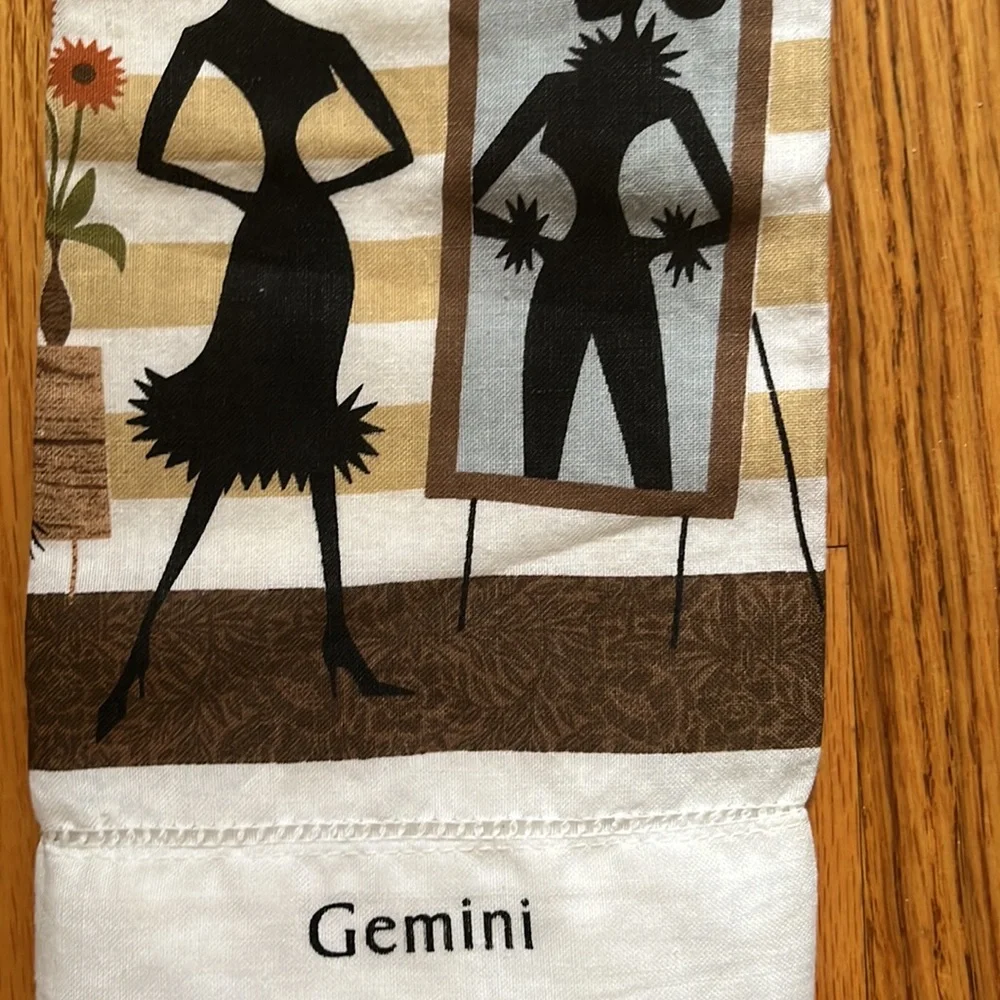 Vintage Gemini Zodiac Kitchen Towel Fashion Linen
